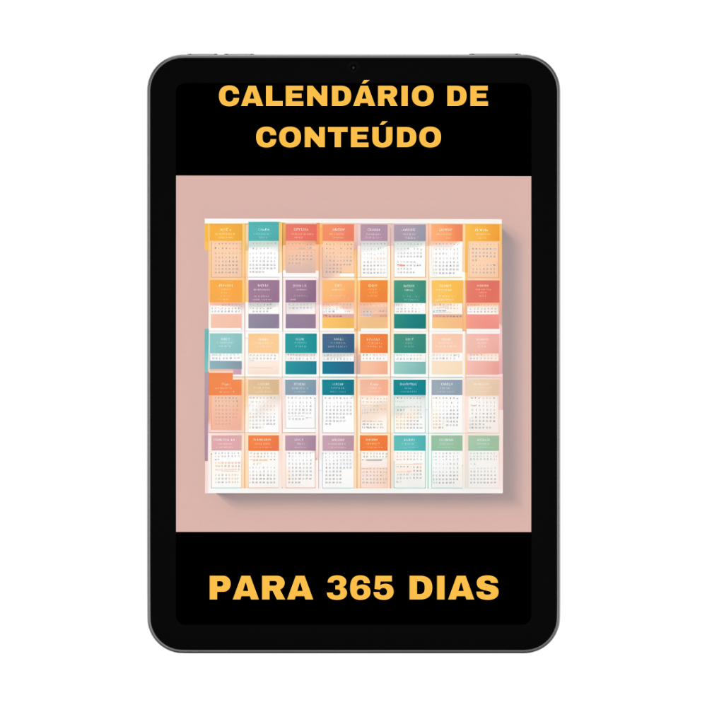 Calendário de conteúdo 365 DIAS